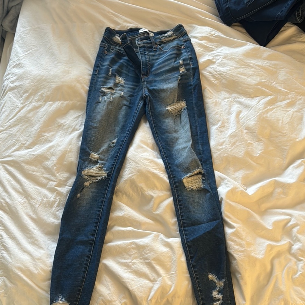 Distressed Blue Women's Jeans